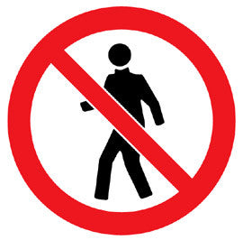 NO ENTRY - AUTHORISED PERSONS ONLY - 450 x 450mm Metal.