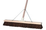 Timber Backed Broom 600mm Sweep All Bassine - Timber Handle