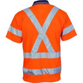 HiVis D/N Cool Breathe Polo Shirt with Cross Back R/Tape - Short Sleeve