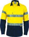 HiVis two tone drill shirts with 3M8906 R/Tape - long sleeve