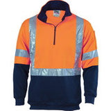 HiVis 1/2 Zip Fleecy with ‘X’ Back & additional Tape on Tail