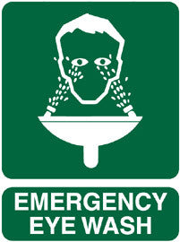 EMERGENCY EYE WASH - Sign