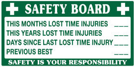 SAFETY BOARD - 1200 X 600mm - METAL