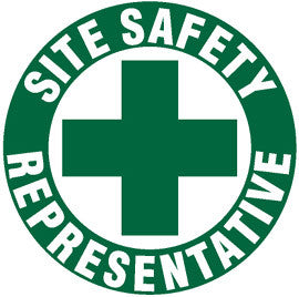 SITE SAFETY REPRESENTATIVE - 50mm DIA 10/SHEET SELF ADHESIVE
