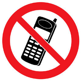 DO NOT USE MOBILE TELEPHONES 100mm DIA 10PKT