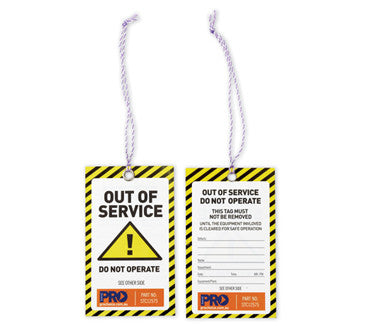 Safety Tags (Yellow Caution)  -   100PKT