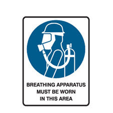 BREATHING APPARATUS MUST BE WORN - Sign