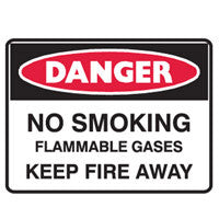 No Smoking - Flammable Gases - Keep Fire Away