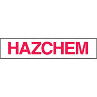 HAZCHEM - 600 X 125mm METAL