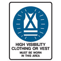 High Visibility Safety Vest Must Be Worn