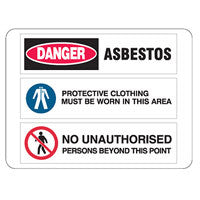 Asbestos Protective Clothing Do No Enter