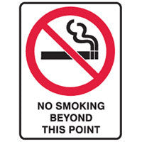 NO SMOKING BEYOND THIS POINT Sign