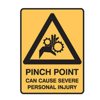 PINCH POINT CAN CAUSE SEVERE INJURY Sign